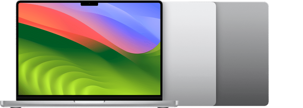 MacBook Pro M3 Pro 14inch — Apple catalog image. Available finish, condition and accessories may differ.