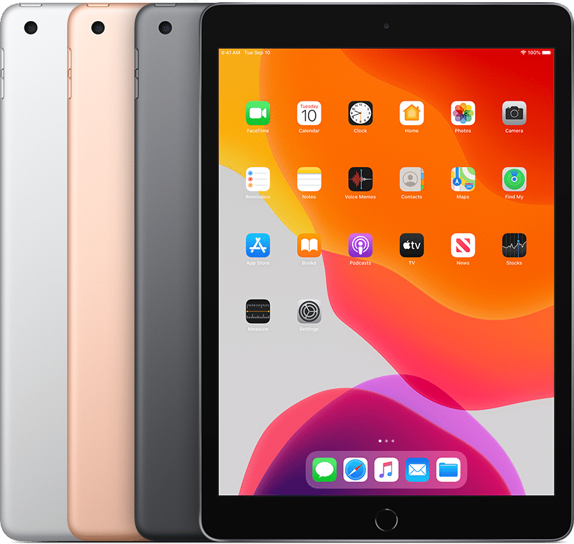 iPad 7th Gen — Apple catalog image. Available finish, condition and accessories may differ.