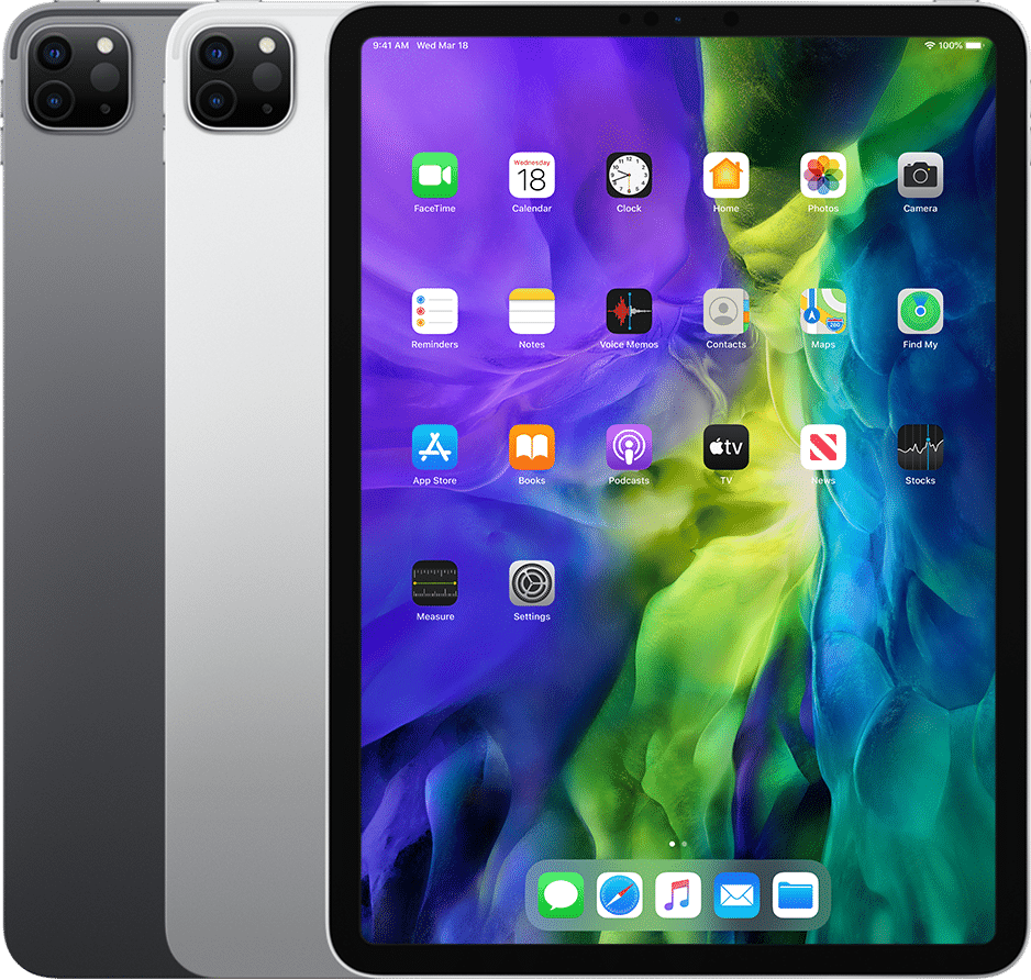 iPad Pro 11 inch (2nd Gen) — Apple catalog image. Available finish, condition and accessories may differ.